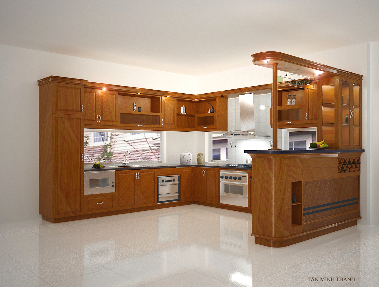 521 Kệ bếp đẹp cao cấp gỗ tự nhiên – KBDGTN05